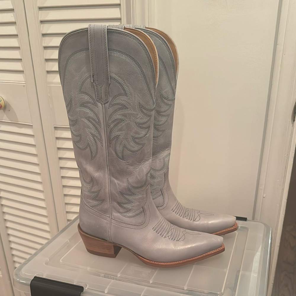 Tecovas Slate Blue Annie Women's Cowboy Boots